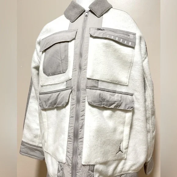 Nike x Jordan Collaboration : 2021 Air Jordan Jacket Summit White | Size L | NWT - Picture 4 of 16